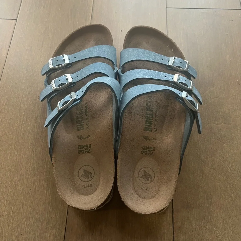 Birkenstock Women's Florida VEGAN Sandals Brushed Dove Blue EU 38 US 7-7.5 - Picture 7 of 10